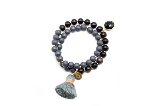 Wickelarmband "MALA TWIN GREY  VELVET" (SSK125)