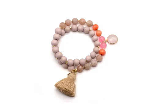 Wickelarmband "MALA TWIN SANDY CORAL" (SSK124)