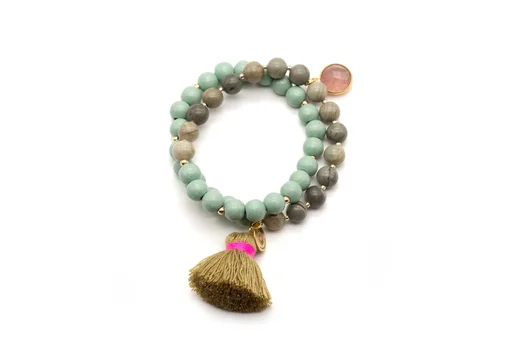 Wickelarmband "MALA TWIN SOFT GREEN" (SSK130)