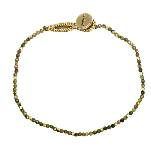 Armband "LULU STONE DOT UNAKITE" (IBU64)