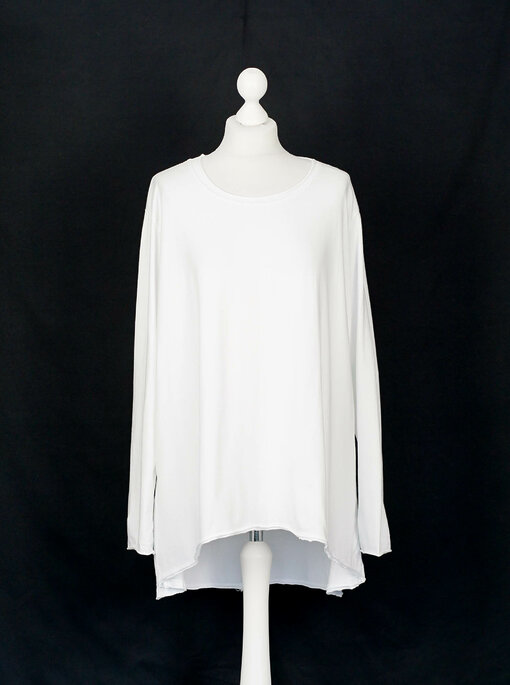 Basic-Langarmshirt "SUSANNE" weiß (BA23)