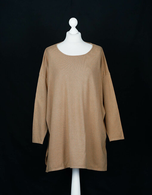 Feinstrickpulli "BIBI" caramel (GW201)