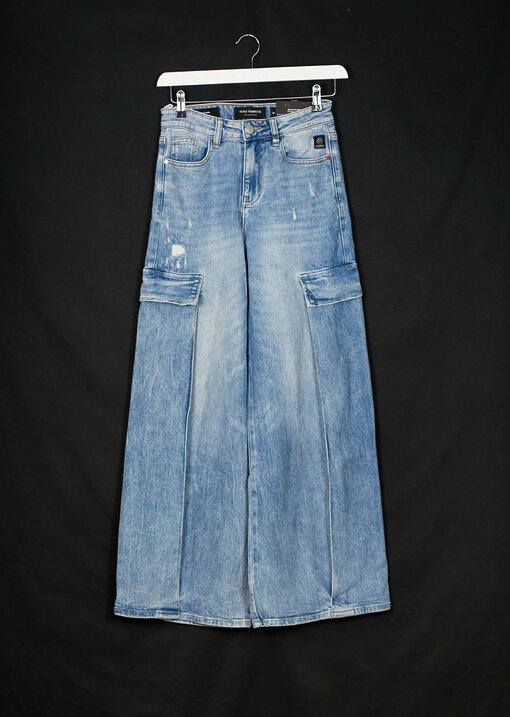 Weite Cargo Jeans "LILLI" - radiant blue (ER11)