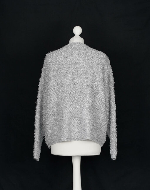 Kuschelige Strickjacke "ELEONORE" hellgrau (GW03)