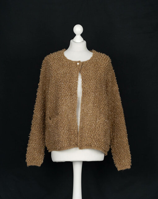 Kuschelige Strickjacke "ELEONORE" caramel (GW03)