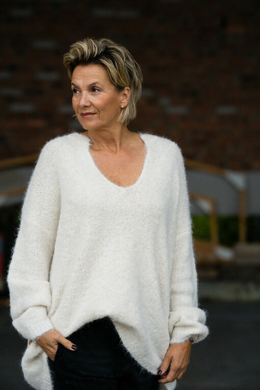 Strickpullover “CAROLINE” creme (GW229)