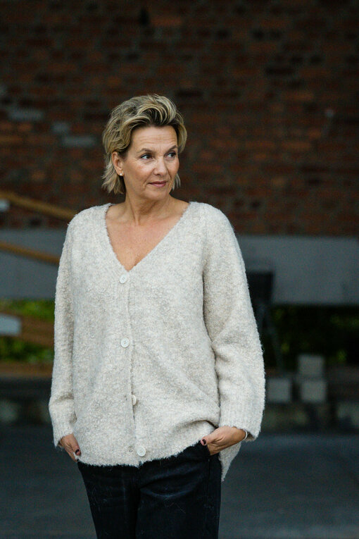 Strickcardigan “LOREENA” beige (GW228)