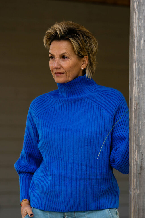 Strickpullover “KATHLEEN” blue (GW224)