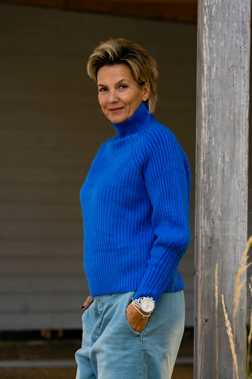 Strickpullover “KATHLEEN” blue (GW224)