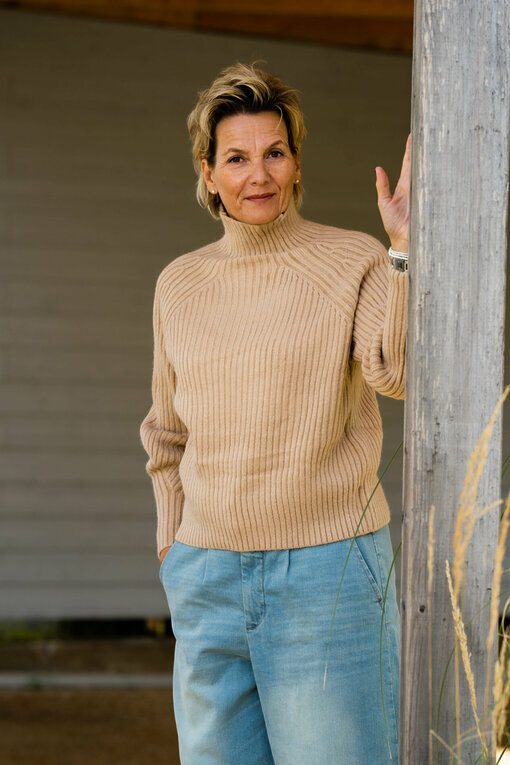 Strickpullover “KATHLEEN” camel (GW224)