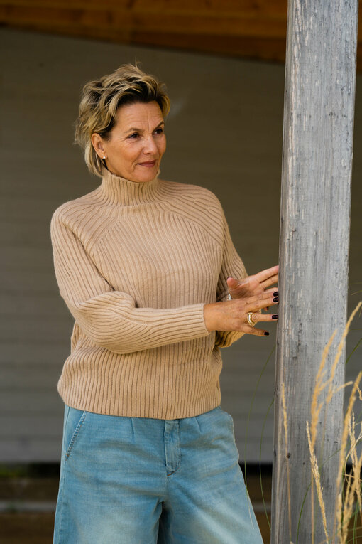 Strickpullover “KATHLEEN” camel (GW224)