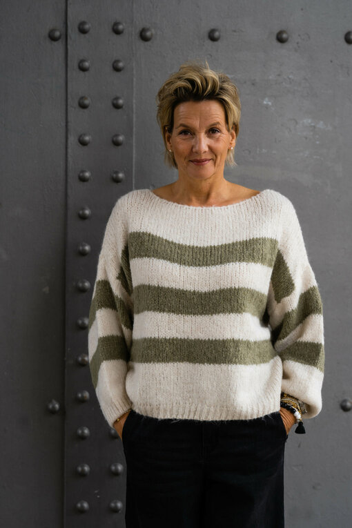 Grobstrick Pullover "LEENA" combat (HL35)