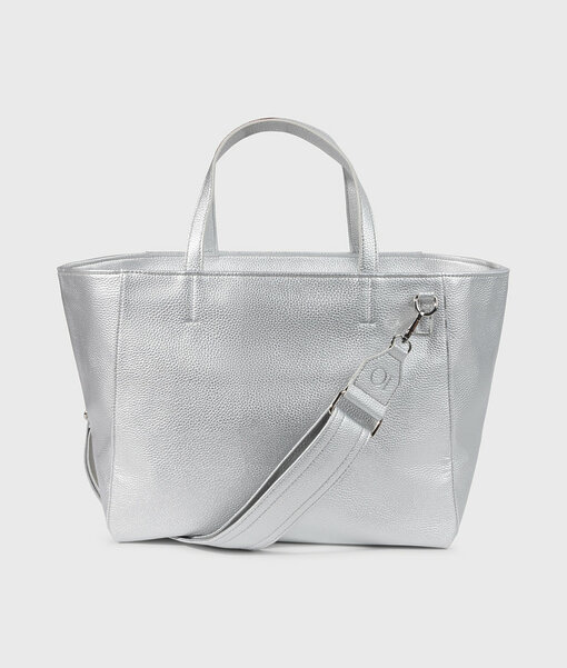 Metallic Shopper in Lederoptik "SHARON" silver (10D92)