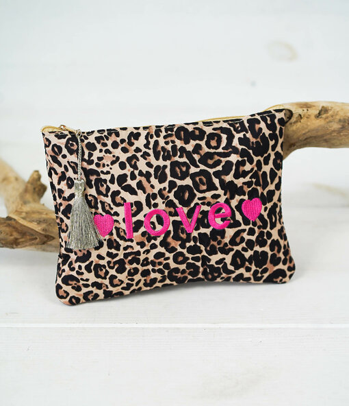 Beautybag "RUMER" leo/pink (T04)