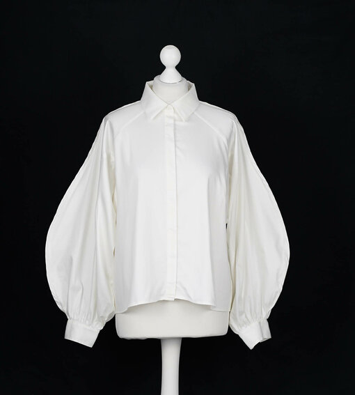 Extravagante Bluse "CELESTINE" offwhite (ER16)