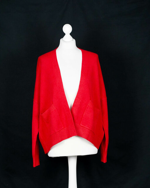 Bolero -Strickjacke "JEANNETTE" rot (GW222)