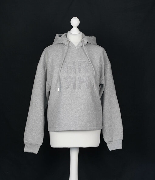 HERRLICHER - Hoodie mit Applikation "HAVEN" grey melange (HL39)