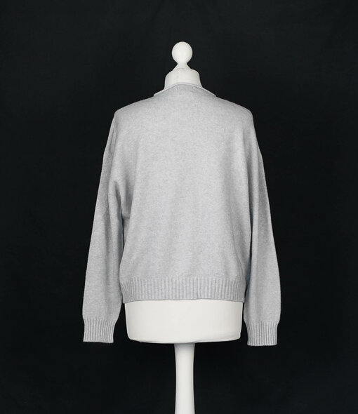 Kuscheliger Strickpullover "ISANNA" grey melange (HL52)