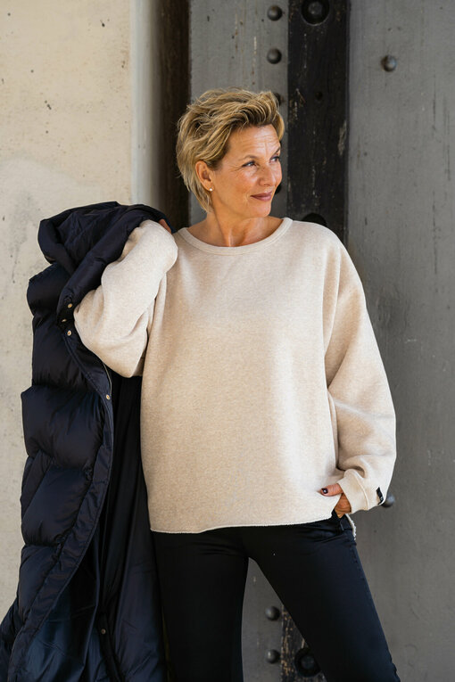 Kuscheliger Sweater "KIM" light latte melee (10D63)