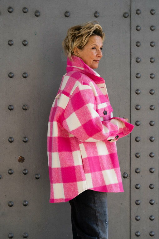 Wollmix Jacke “FAYE” bright pink (10D89)