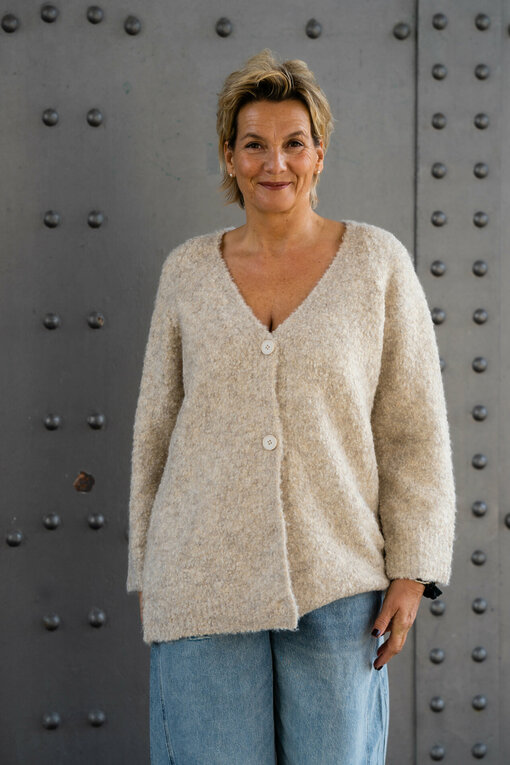 Kuscheliger Strickcardigan “LOREENA” beige (GW228)