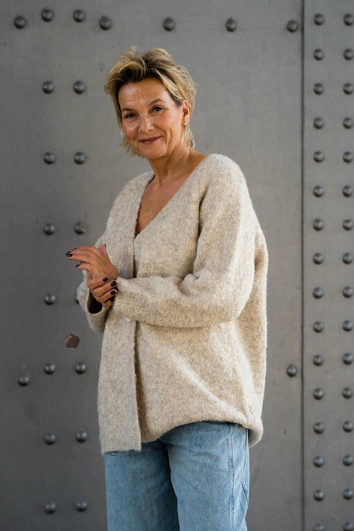 Kuscheliger Strickcardigan “LOREENA” beige (GW228)