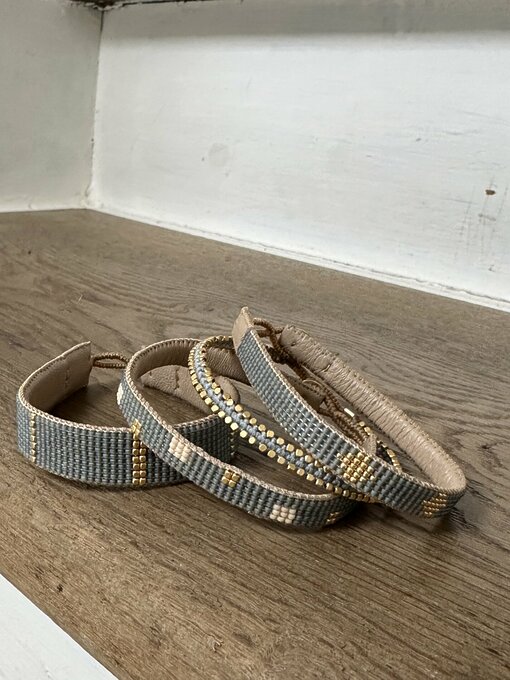 Armband "STARS BAMBOO GREY" (IBU11) / Armband "BRICK BAMBOO GREY" (IBU03) /Armband "JILL AMY BAMBOO" (IBU14) Armband "EMPIRE BAMBOO GREY" (IBU05)/