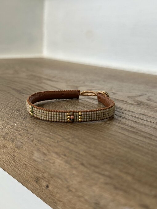 Armband "STONE STRIPE HONEY" (IBU73)