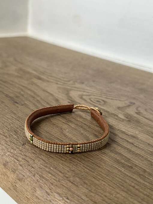 Armband "STONE STRIPE HONEY" (IBU73)