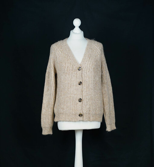 Grobstrick Cardigan "NATHINA" light beige (HL04)