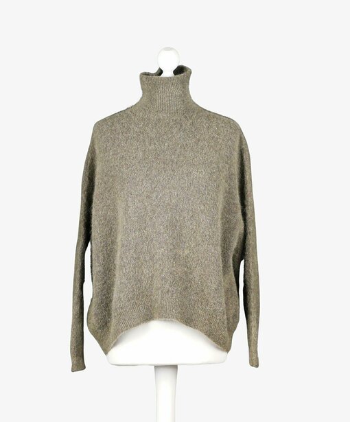 Kuscheliger Strickpullover "FRANCIS" dark khaki (GW208)