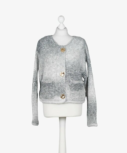 Grobstrick Cardigan "MARTINA" grey (GW28)