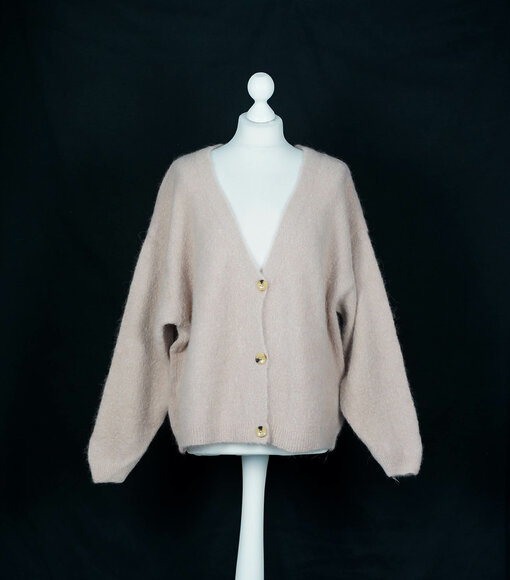 Alpaka Strickcardigan  "BIANKA" beige (GW216)