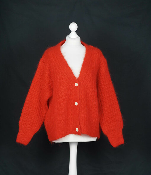 Grobstrickjacke "ENNIE" rot (GW223)