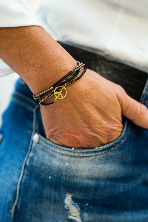 Bracelet "5WRAP SIGN" gold/mix (IC32)