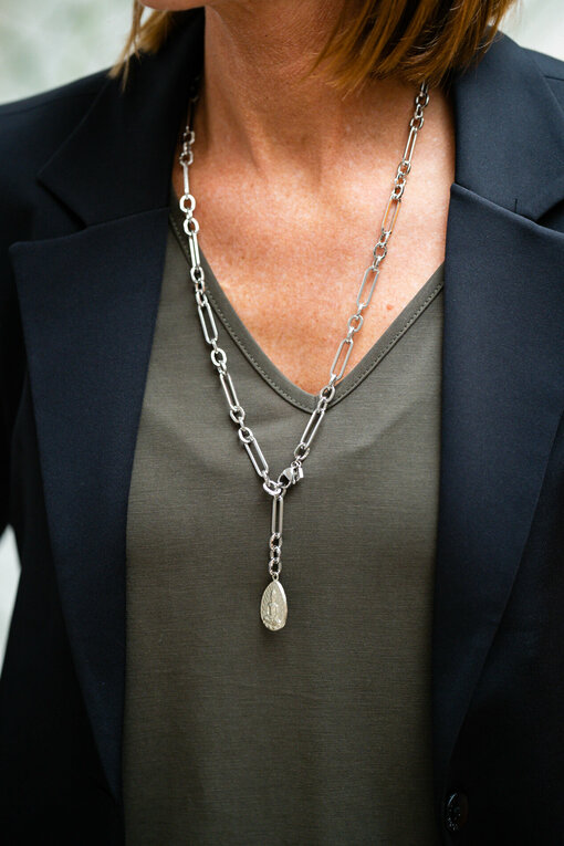 Necklace "ZOE BUDDHA" silver (IC06)