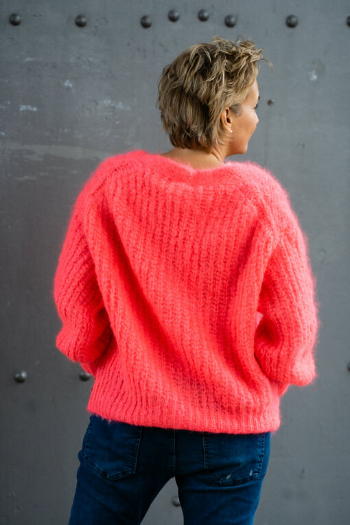 Grobstrickjacke "ENNIE" coral (GW223)