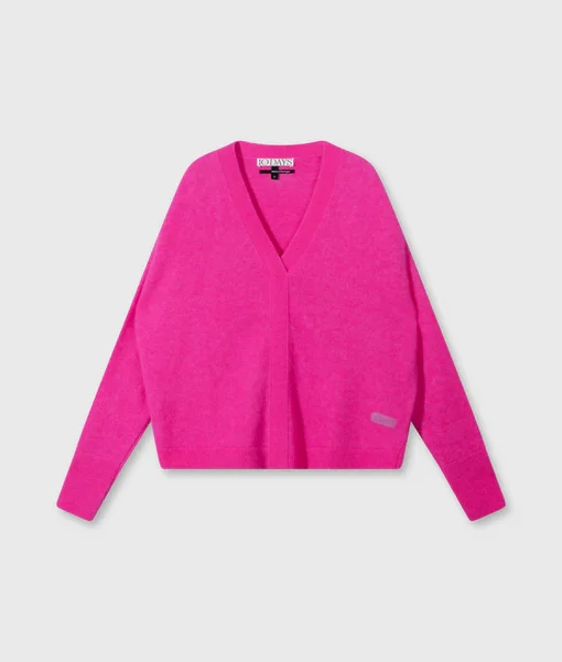 Oversized Strickpullover "AMELIA" neon pink (10D61)