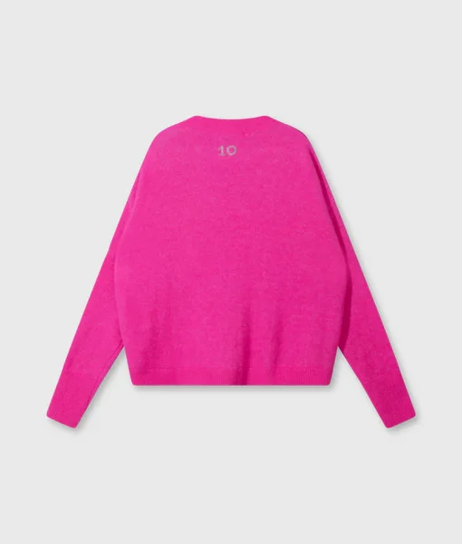 Oversized Strickpullover "AMELIA" neon pink (10D61)