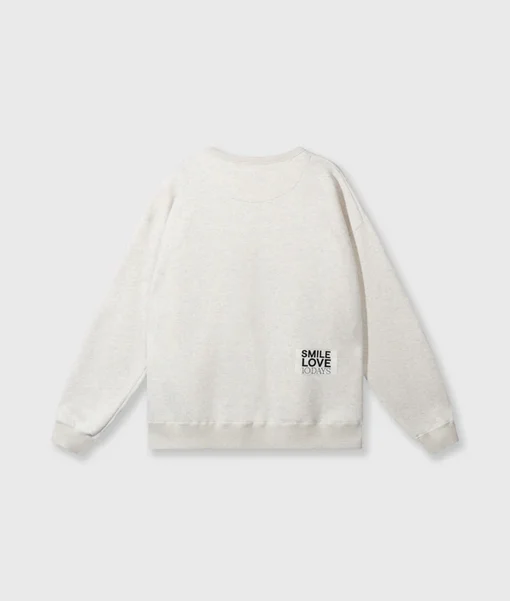 Oversized Sweater "TERRY" soft white melee (10D65)