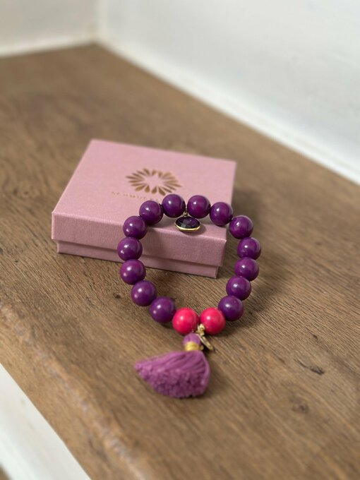 Armband "HD PURPLE MIT PINK" (SSK142)