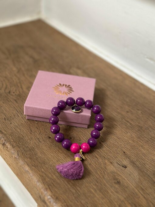 Armband "HD PURPLE MIT PINK" (SSK142)