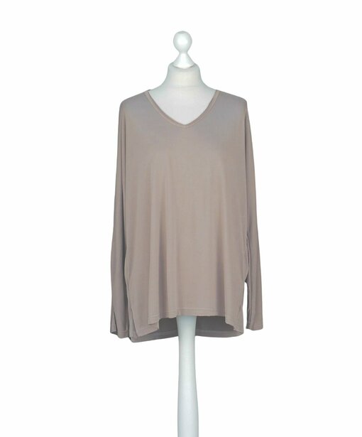 COZY WARE - Langarmshirt "TABEA" taupe (BA30)