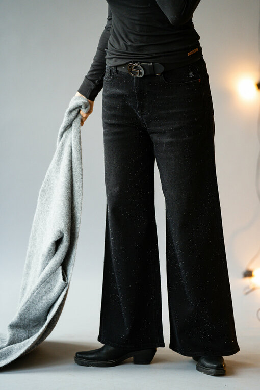 Funkelnde Jeans "KALEA SPARKLE" black (ER75)