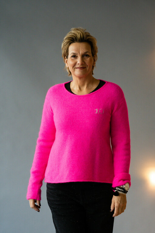 Soft Knit Sweater "CAITLYN" neon pink (10D95)