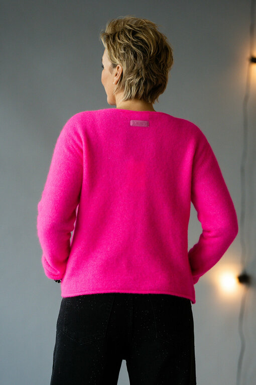 Soft Knit Sweater "CAITLYN" neon pink (10D95)