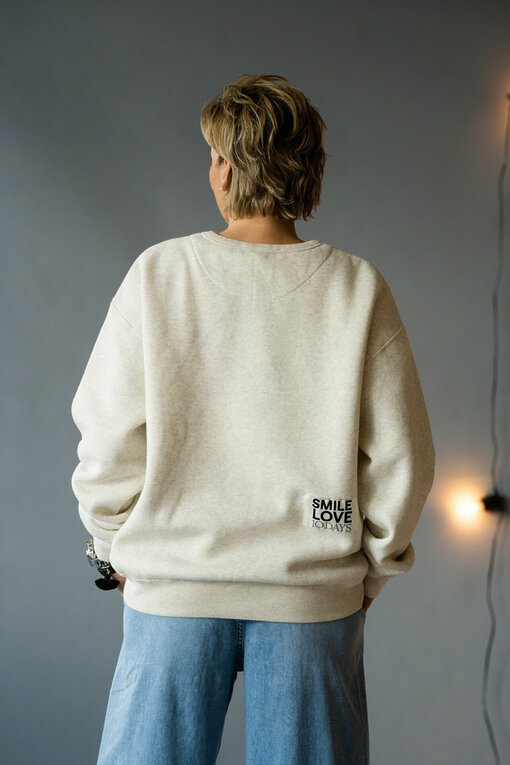 Oversized Sweater "TERRY" SMILE & LOVE (10D65)