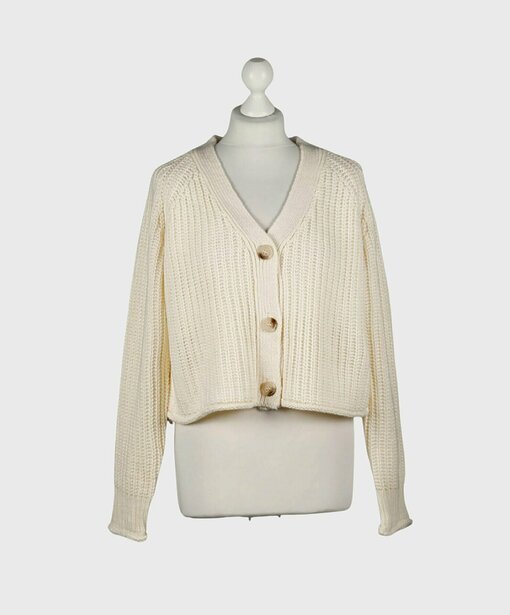 Kurze Strickjacke "JULA" beige (GW218)