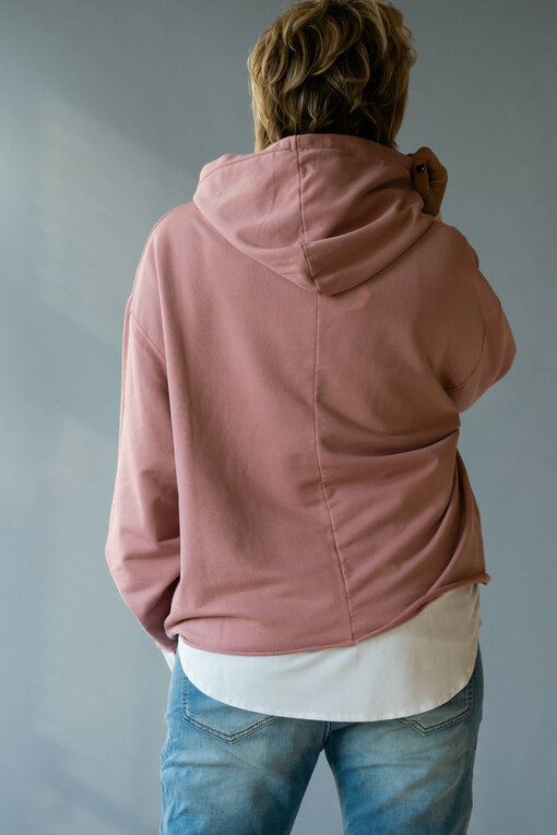 Oversized Fit Hoodie "WINONA" rasperry (10D17)