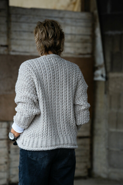 Grobstrick Cardigan "BLESS" sand (GW34)